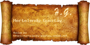 Hertelendy Gusztáv névjegykártya