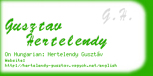 gusztav hertelendy business card