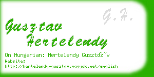 gusztav hertelendy business card